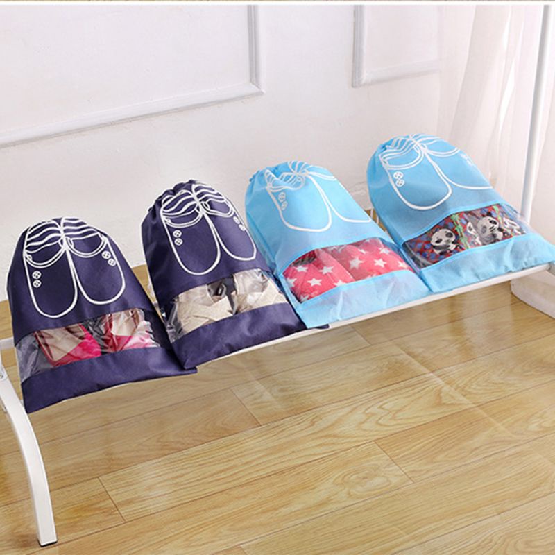 Túi Tote Dây Rút Kích Thước Lớn Chống Nước Đựng Giày 2 Kích Thước Nhỏ Gọn