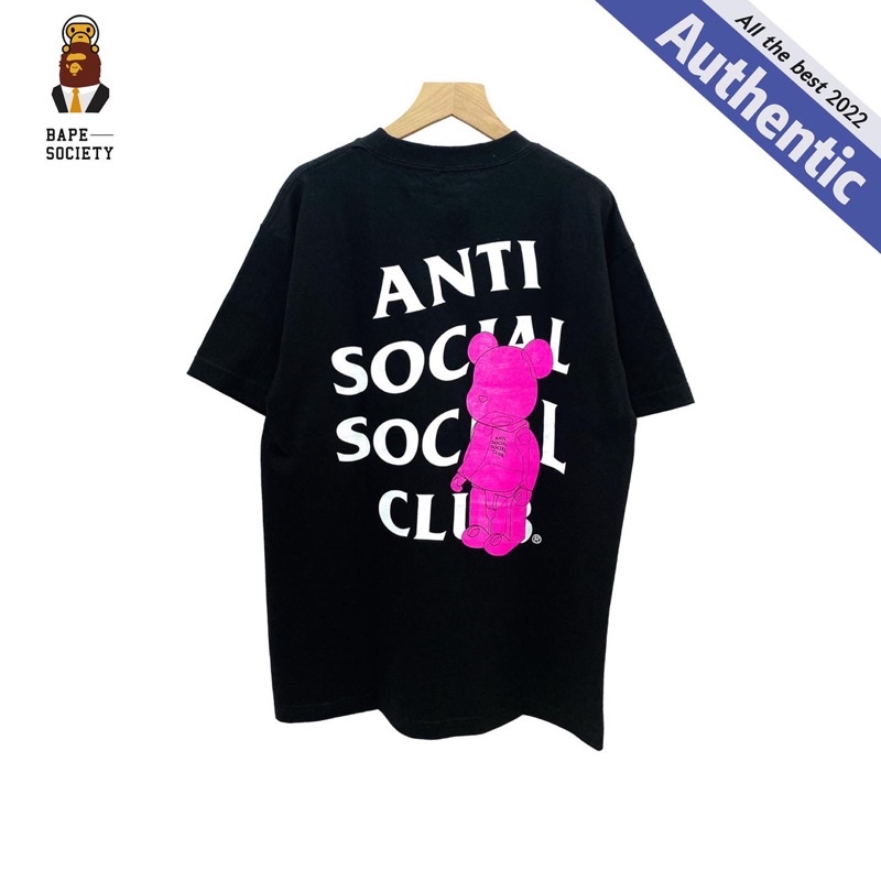 《CHÍNH HÃNG》Áo thun Anti Social Social Club x Bearbrick đen chính hãng