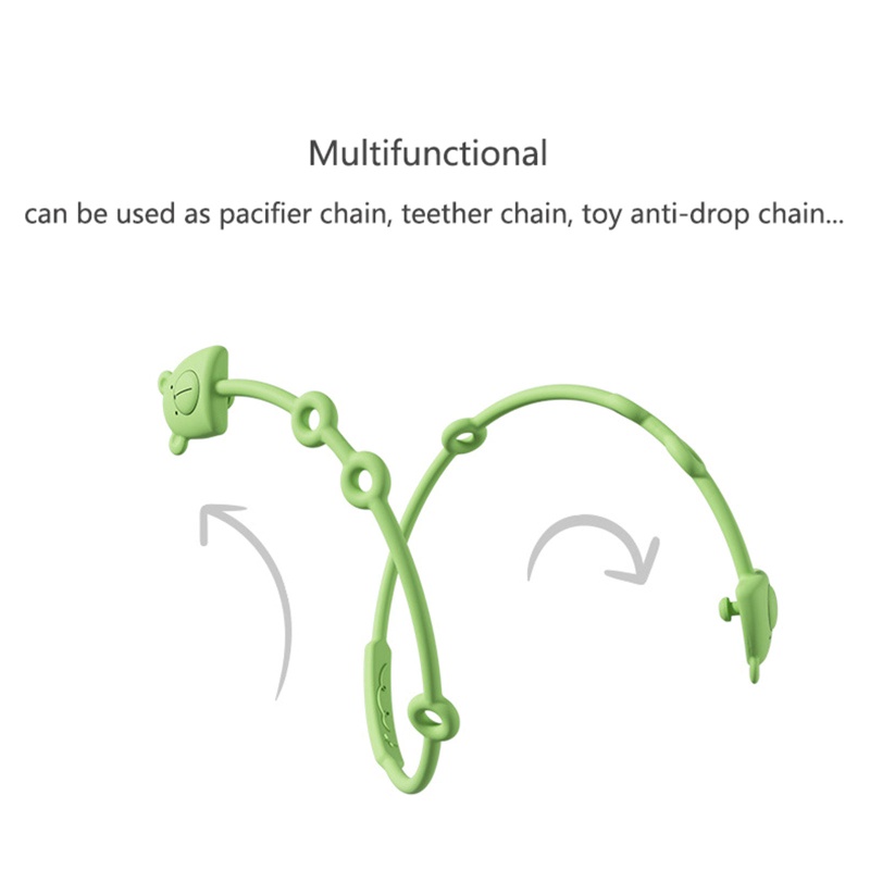 Dây Đeo Núm Vú Giả Bằng Silicone An Toàn Chống Thất Lạc Dễ Điều Chỉnh Cho Bé