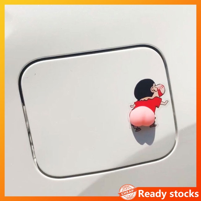 1 cặp miếng dán xe hơi + keo mềm mại chống va chạm/trầy xước họa tiết hoạt hình dễ thương