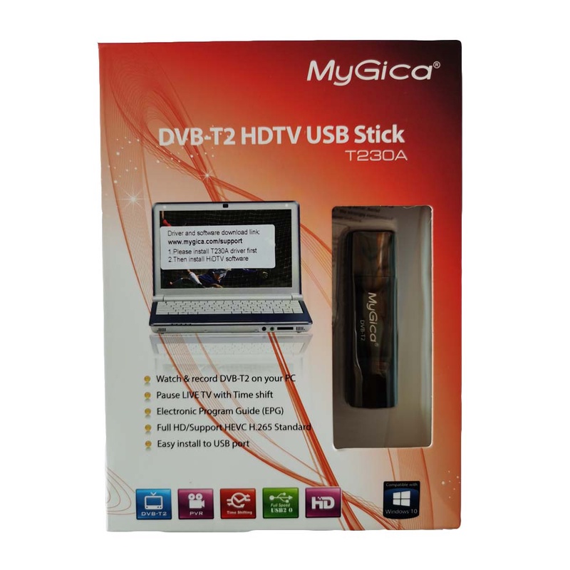 Bộ Điều Chỉnh TV USB GENIATECH T230A DVB-T2/DVB-T/DVB-C Cho Laptop/PC, Nâng Cấp Từ T230C