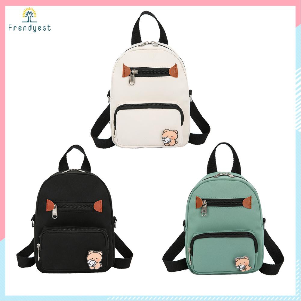 Women Fashion Canvas Backpack Shoulder Crossbody Bag Retro Mini School Bag