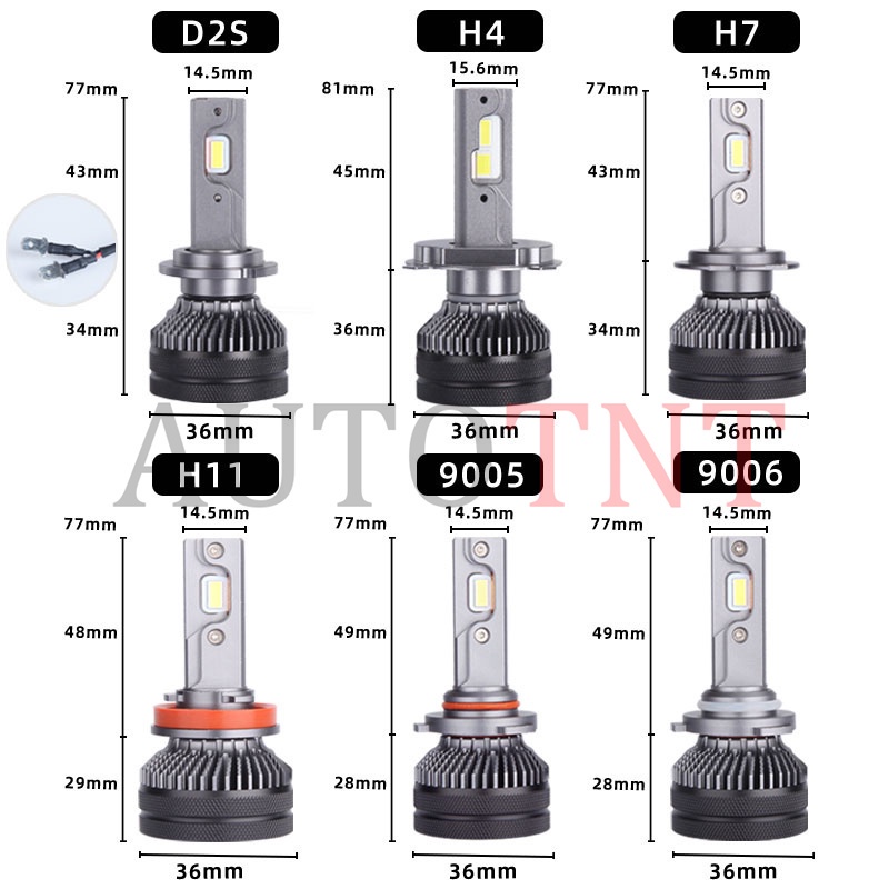 2 Bóng Đèn Pha Led K5C 110W H7 H4 H11 HB3 9005 HB4 9006 9012 Cho Xe Hơi