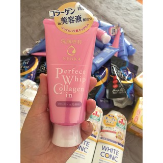 Sữa rửa mặt perfect whip hồng có collagel