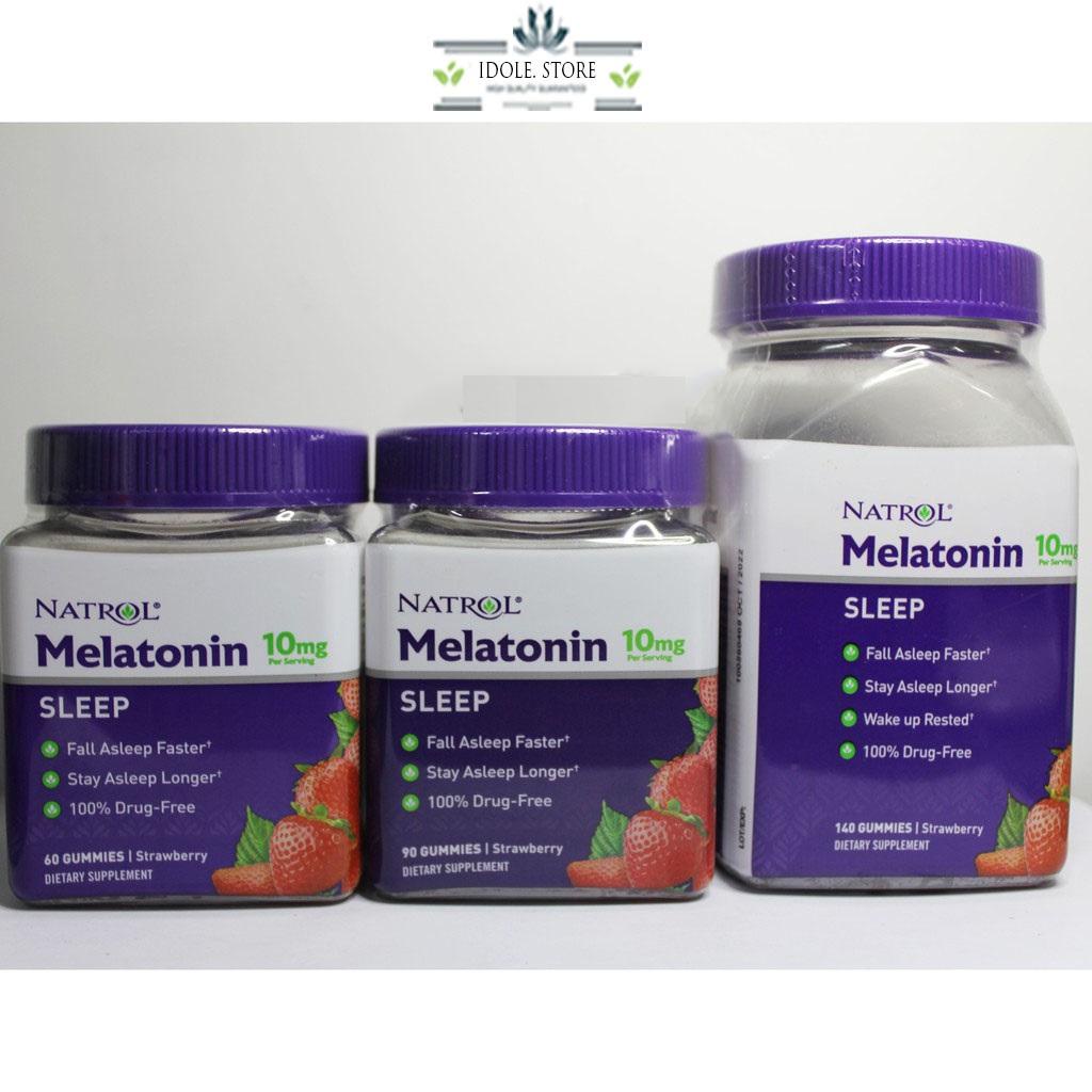 Kẹo Dẻo Ngủ Ngon Melatonin Natrol Gummies 10mg