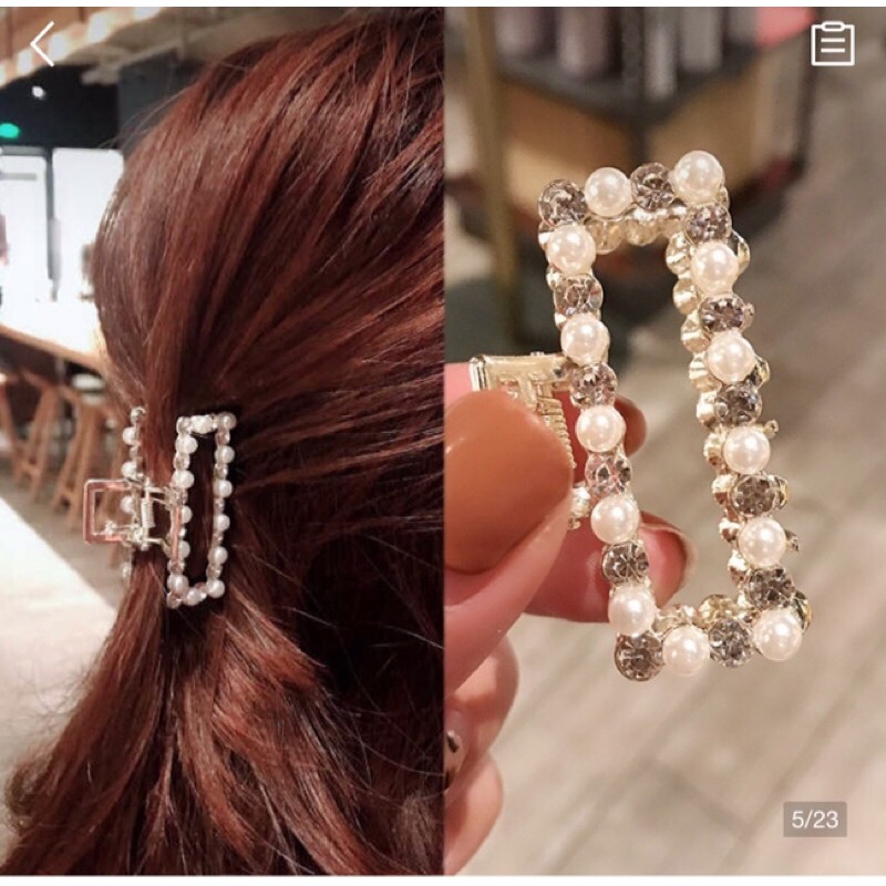 Kẹp tóc càng cua mix hạt Ulzzang Quảng Châu xinh xắn