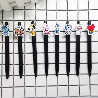Bút army bangtan kpop chibi phiên bản mùa đông bút bi bấm hình thoi bút dễ thương