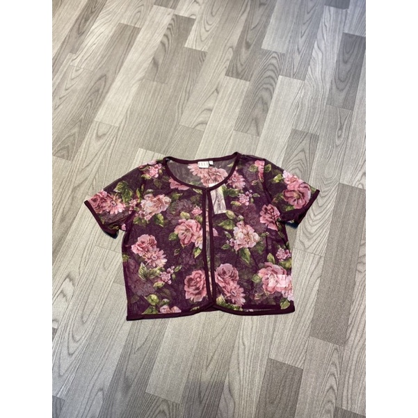 Áo khoác lửng hoa lưới elle size 8-10