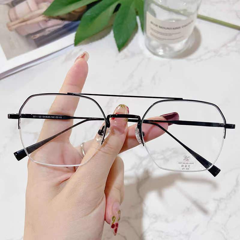 Mắt Kính Gọng Tròn Chống Tia Bức Xạ Phong Cách Hàn Quốc