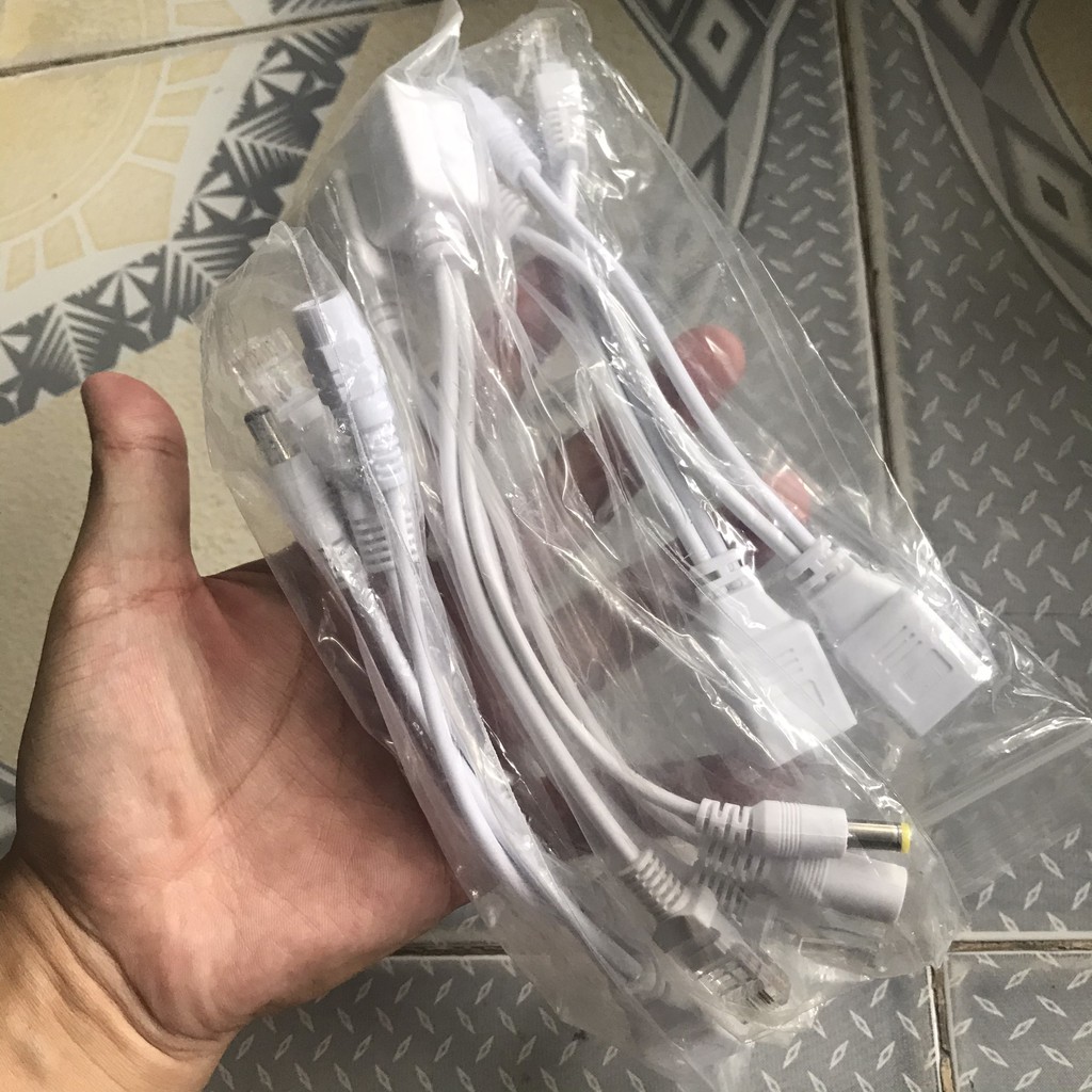 [Mã ELORDER5 giảm 10k đơn 20k] Balun chuyển đổi POE cho Camera IP - Khoảng cách truyền 100M-Jack POE Cấp Nguồn Camera