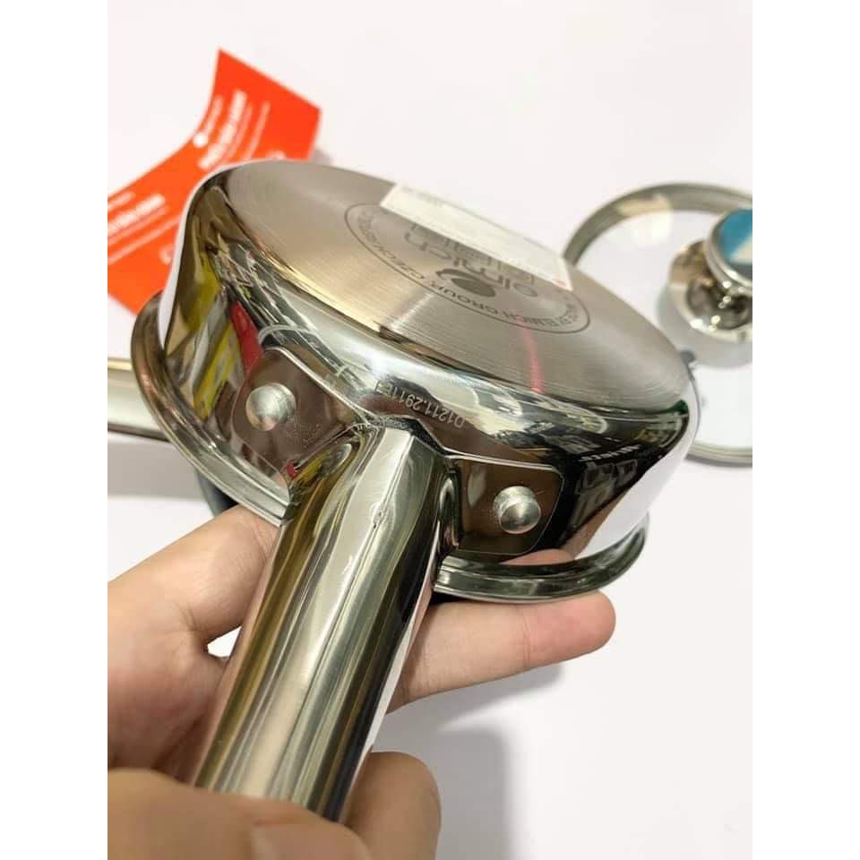 Bộ nồi quánh và chảo chống dính inox đáy liền Elmich Trimax Baby EL-3794  - Hàng chính hãng
