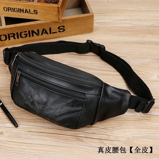 Túi đeo thắt lưng da bò thật 100% nam nữ túi đeo chéo thông thường Túi đeo ngực