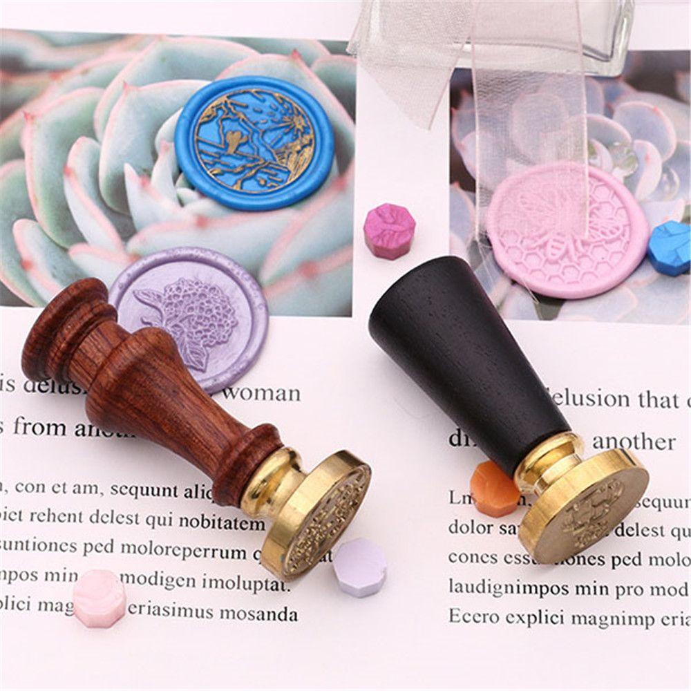 Con Dấu Đóng Sáp Niêm Phong Tem Cán Gỗ DIY