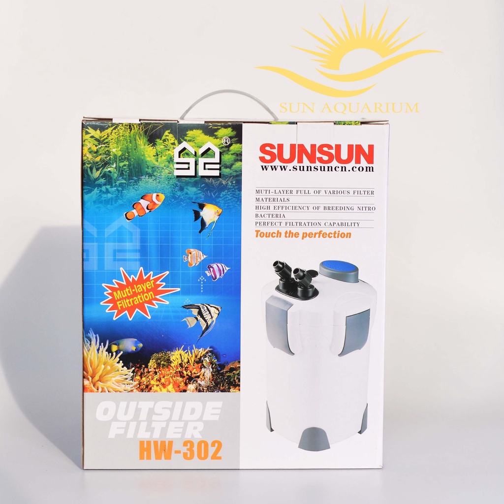 Lọc Thùng Sunsun HW 302 Cực Khỏe Và Rất Êm - SUN AQUARIUM
