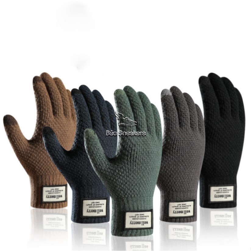Găng tay Vải dệt kim giữ ấm có thể cảm ứng màn hình thoải mái cho cả nam và nữ  Bảo Sport