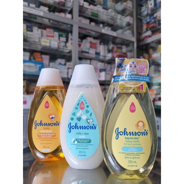 Sữa Tắm Gội Johnsons Baby 200ml ( Hàng Chính Hãng)