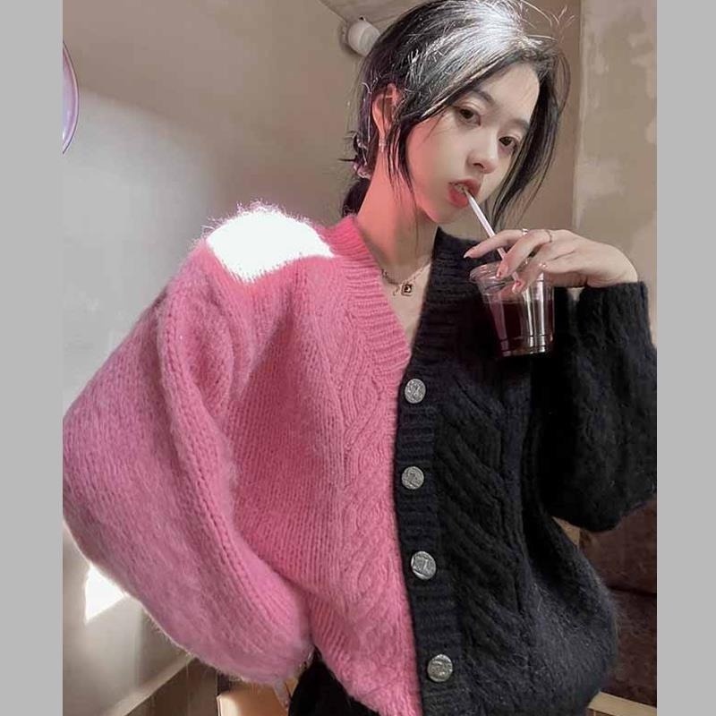 Áo Khoác Cardigan Dệt Kim Dáng Rộng Thời Trang Thu Đông Cho Nữ