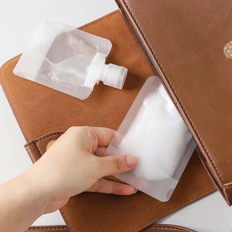 1 Túi Nhựa Rỗng Dạng Bóp Dung Tích 30ml 50ml 100ml Dùng Đựng Mỹ Phẩm Khi Đi Du Lịch