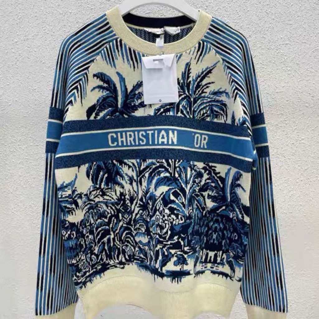 Hàng Có Sẵn!Dior!Áo Khoác Cardigan Cổ Chữ V Thiết Kế Mới Giữ Ấm Cao Cấp Thời Trang Dành Cho