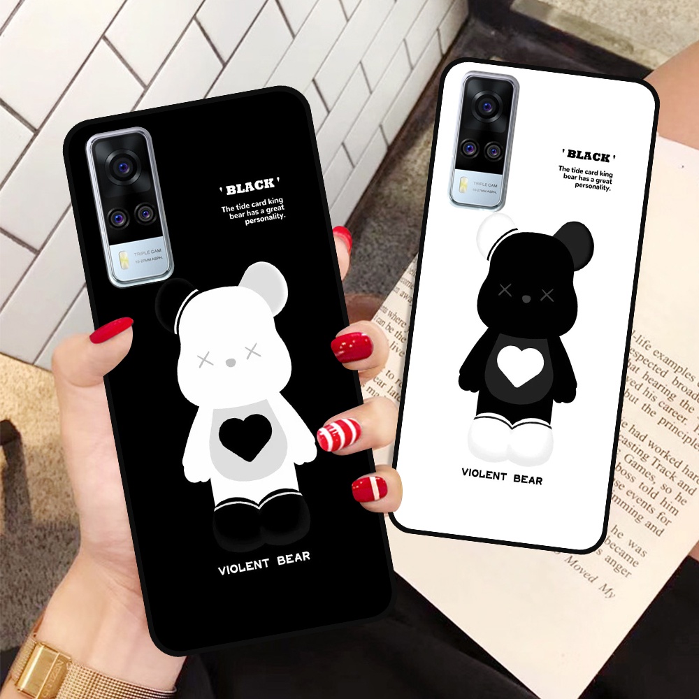 Ốp Vivo Y51 2020 / Y51s / Y72 5G / Y53s in hình họa tiết Mountain, Be@rbrick dễ thương (T13 - T18)