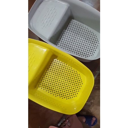 Khay treo bồn rửa bát lọc thức ăn thừa - rổ lọc rác tiện lợi