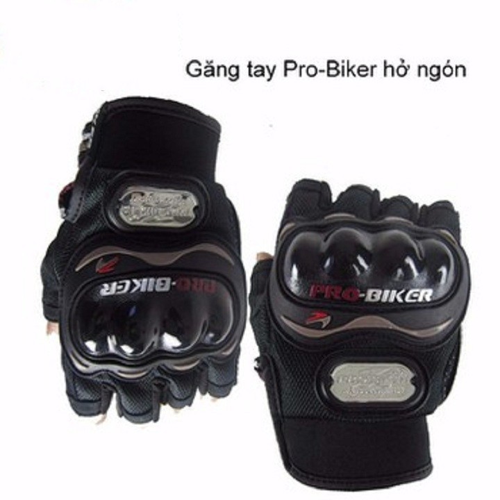 Găng Tay Probiker - Găng Tay Thể Thao Xe Máy Cụt Ngón Có Gù Bảo Vệ - BH 3 Tháng