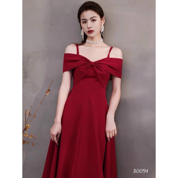 ĐẦM XÒE DỰ TIỆC TRỄ VAI HAI DÂY THỜI TRANG,KIỂU DÁNG TRẺ TRUNG PHÙ HỢP MỌI LỨA TUỔI