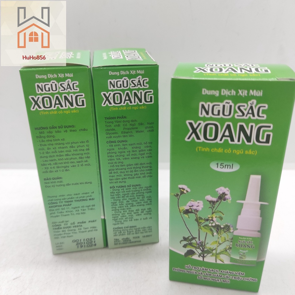 [Chính hãng] Xịt Mũi Ngũ Sắc Xoang - Lọ 15ml