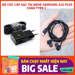 ( SIÊU COMBO ) BỘ CÓC CÁP TAI NGHE SAMSUNG S10 PLUS CHÂN TYPE C