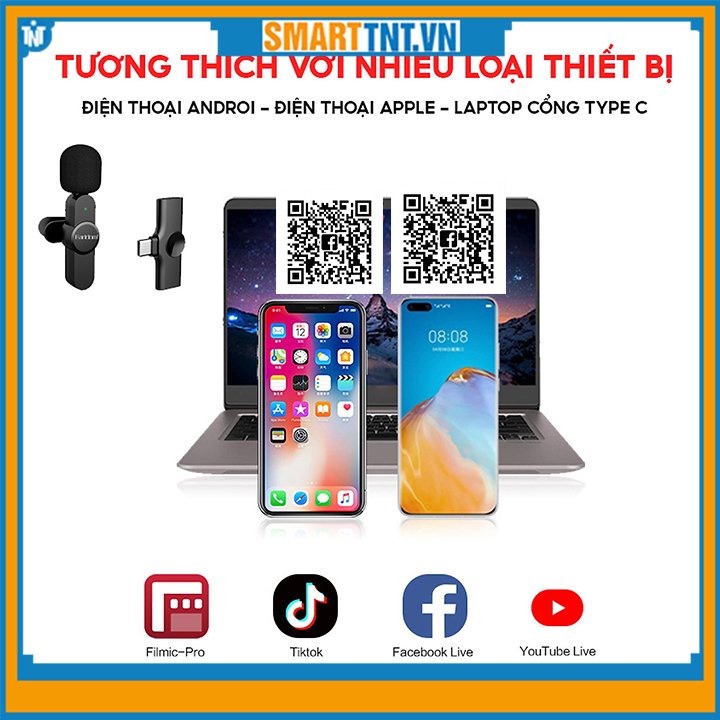 Mic thu âm cài áo không dây chuyên nghiệp chính hãng Earldom MC3i cao cấp