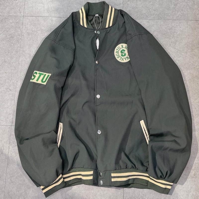 Áo Khoác Bomber dù 2 lớp STU unisex (nam nữ mặc được)