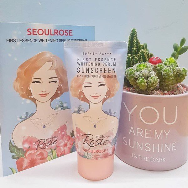 [Chính Hãng] Kem Chống Nắng Seoul Rose Rosie First Essence Whitening Serum Sunscreen SPF45 PA+++