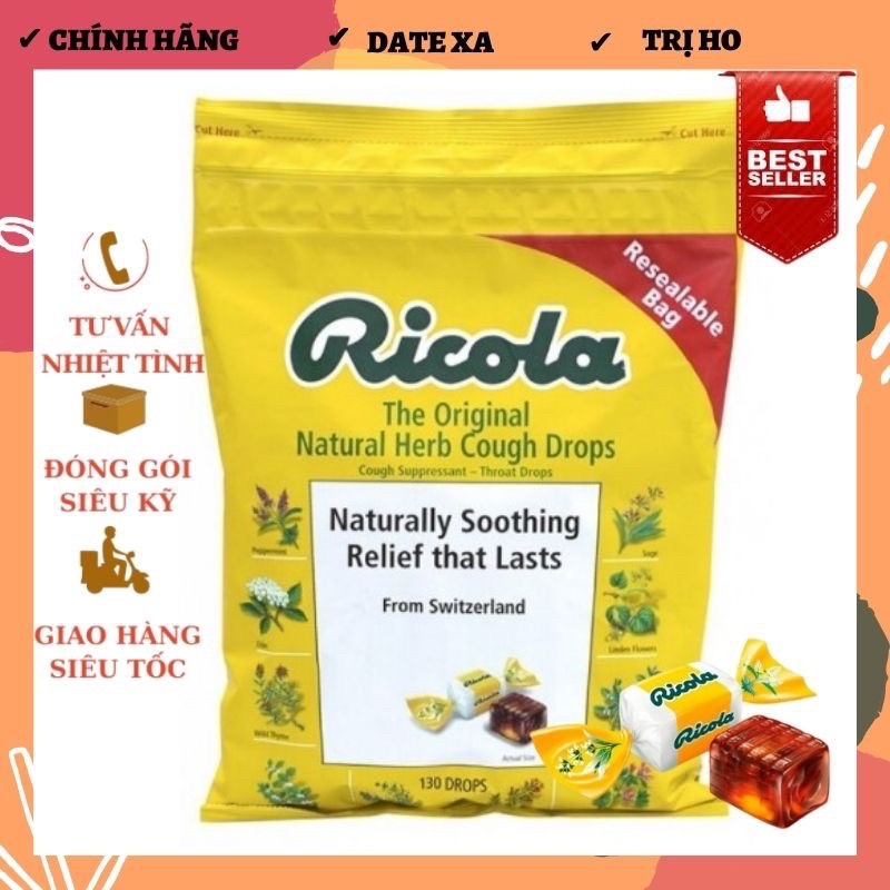 Kẹo ngậm Thảo Mộc Ricola gói 130 viên