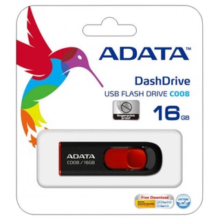 USB Adata C008 - 16GB (Đen đỏ)