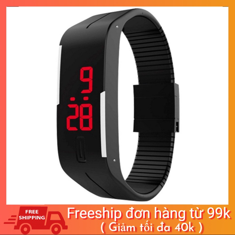 Đồng hồ đèn led thể thao dây silicon chống nước TJ8
