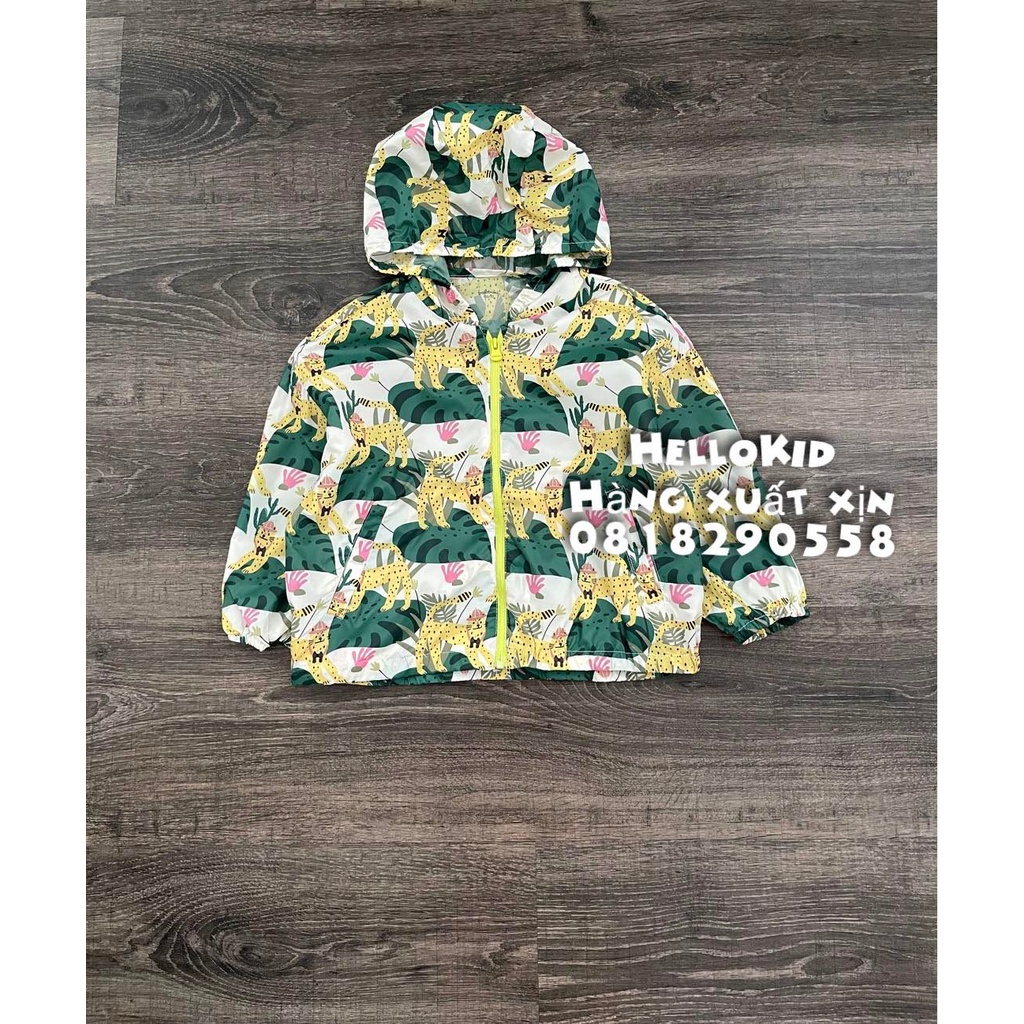 A408 - Áo khoác gió hình báo đốm cho bé