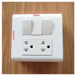 Ổ cắm 3 chấu-Công tắc LiOA - Dòng Concept vuông Chính hãng
