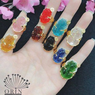 Nhẫn tỳ hưu kim tiền tài lộc, may mắn đủ màu thiết kế cao cấp Orin N159