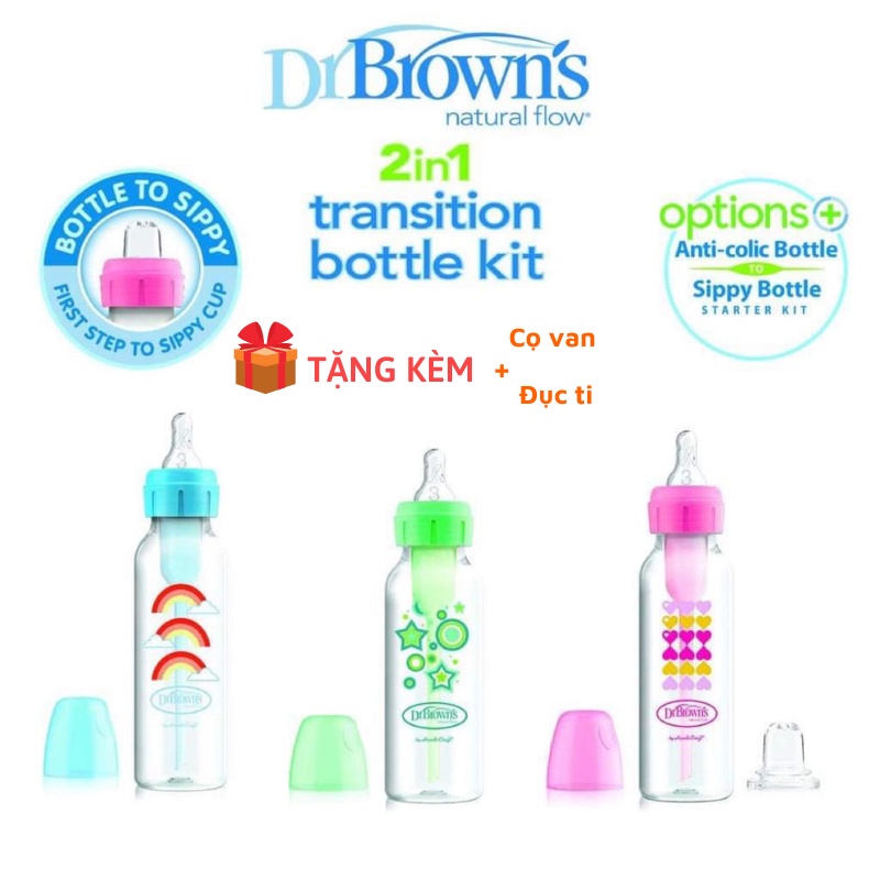 cổ hẹp 250ml chính hãng,nhựa pp options plus chuyển đổi 2 giai đoạn.