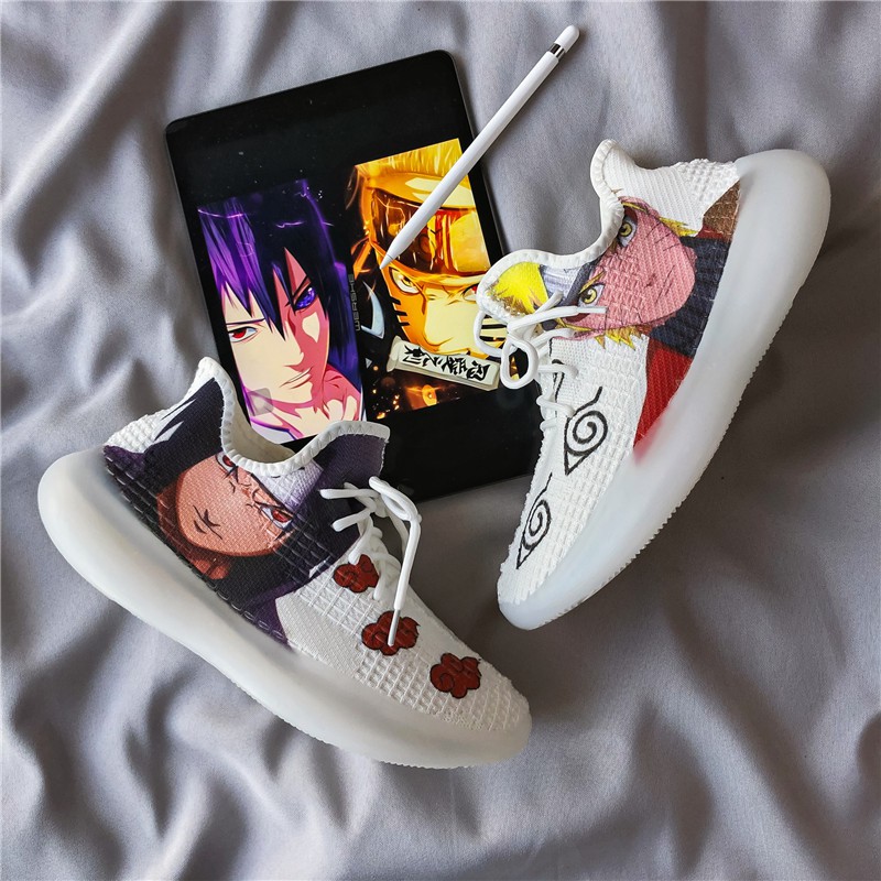 Giày Thể Thao Nam Thoáng Khí In Hình Nhân Vật Anime Naruto
