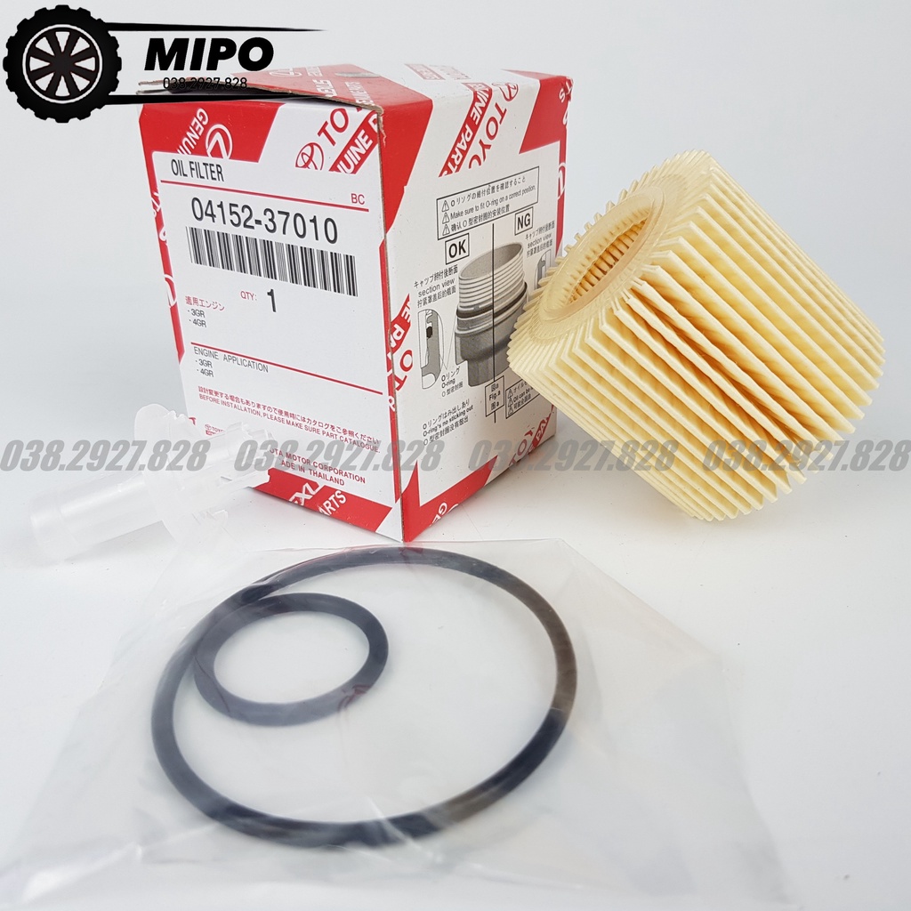 Lọc nhớt (lọc dầu) động cơ xe Toyota Corolla Altis, Scion, Matrix, Prius (Mã: 0415237010 / 04152YZZA6)