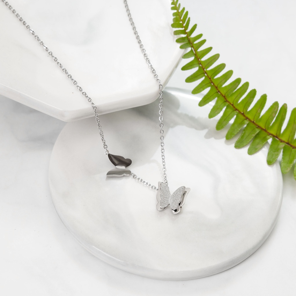 Dây chuyền nữ CDE Pave Butterfly Necklace Silver CDE6005SV