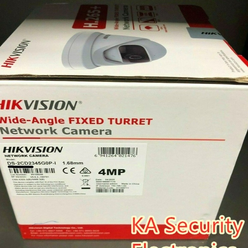 Camera IP hồng ngoại 4MP HIKVISION DS-2CD2345G0P-I - Hàng chính hãng