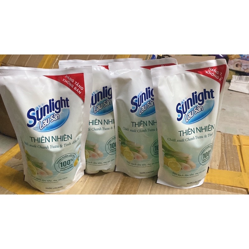 Nước lau Sàn Sunlight Thiên Nhiên Chiết Xuất Chanh Yuzu & Tinh Dầu Sả - Túi 700ml