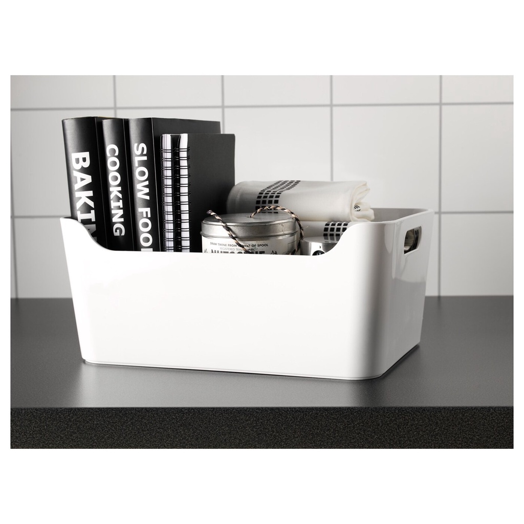 Giỏ Khay nhựa có tay cầm đựng đồ đa năng IKEA