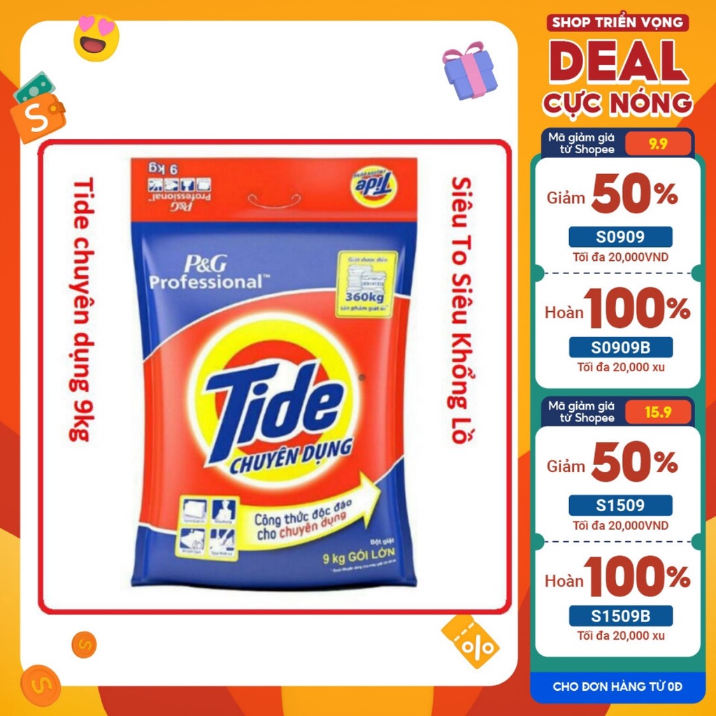Bột Giặt Tide chuyên dụng 9kg