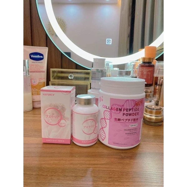 Colagen thủy phân và Kẹo nở ngực Hayuki (combo trẻ mãi ko già) 24