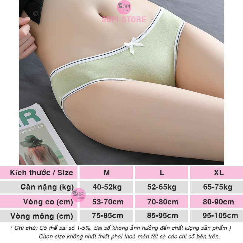 Quần lót nữ cotton cao cấp viền trắng đen, quần lót cotton kháng khuẩn QLH80 - Sopi Store | BigBuy360 - bigbuy360.vn