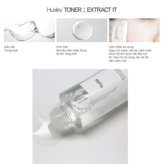 Nước Hoa Hồng Huxley Secret Of Sahara Toner Extract It 120ml Dưỡng Ẩm Và Làm Sạch Da Chiết Xuất Xương Rồng