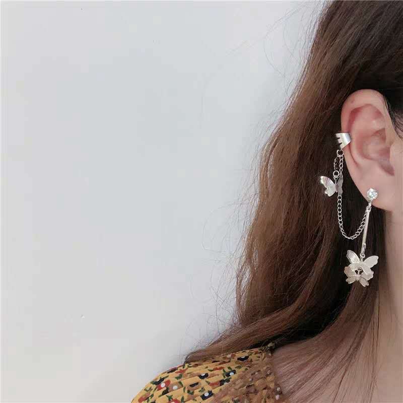 Bông tai / Khuyên tai nữ thiết kế hình bướm phong cách Hàn Quốc dành cho nữ